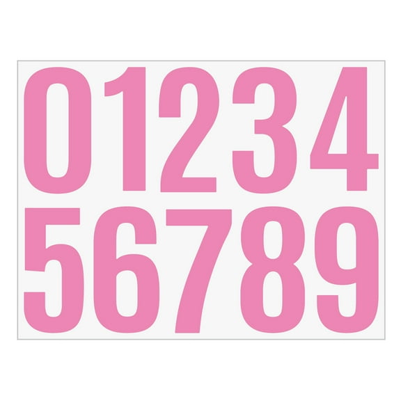 1 Sheet Reflective Mailbox Number For Outside,4 Inch Reflective Adhesive Mailbox Number Stickers,Mailbox Numbers 0-9 Self-Adhesive House Address Numbers For Outside,Mailbox Doors,House Walls,Pink