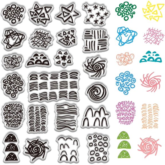 1 Sheet Stamps for DIY Scrapbooking Photo Album Decorative Cards Making Stamp Sheets Mixed Shapes 160x110mm