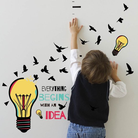 1 Sheet Translucent PVC Self Adhesive Wall Stickers Waterproof Building Decals for Home Living Room Bedroom Wall Decoration Word 960x300mm for DIY