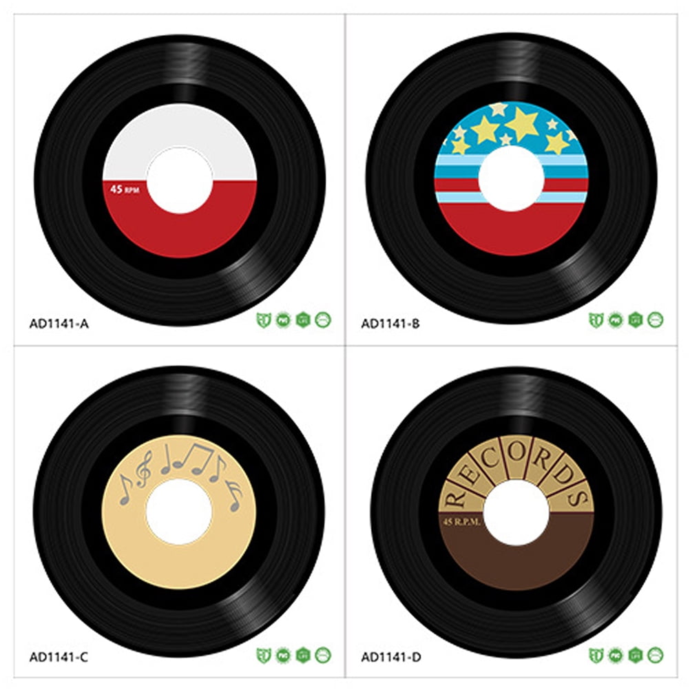 1 Sheet Vinyl Records Wall Sticker Vinyl Records Wall Decoration