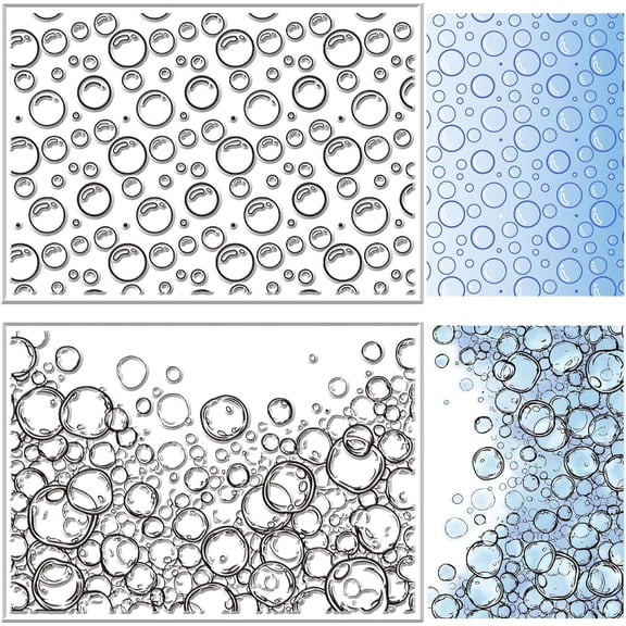 1 Sheet Water Stamps Background Clear Stamp Summer Sea Bubbles Circle Dots Silicone Transparent Rubber Reusable Postmark Stamps Seal DIY Craft Scrapbooking Card Making Supplies