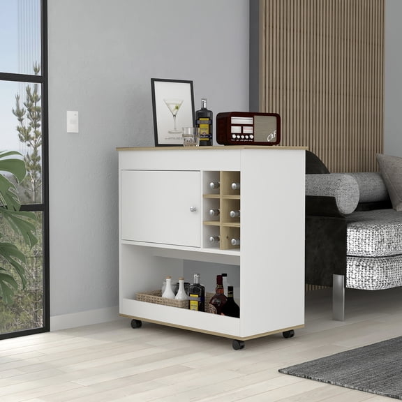 1-Shelf Design with Door - Showcase 6 Bottles - Basement Bar - Modern and Functional