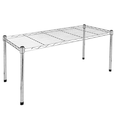 1-Shelf Shelving Storage Shelves,30" W x 14" D x 15" H Adjustable Storage Units,Steel Organizer Wire Rack,Silver
