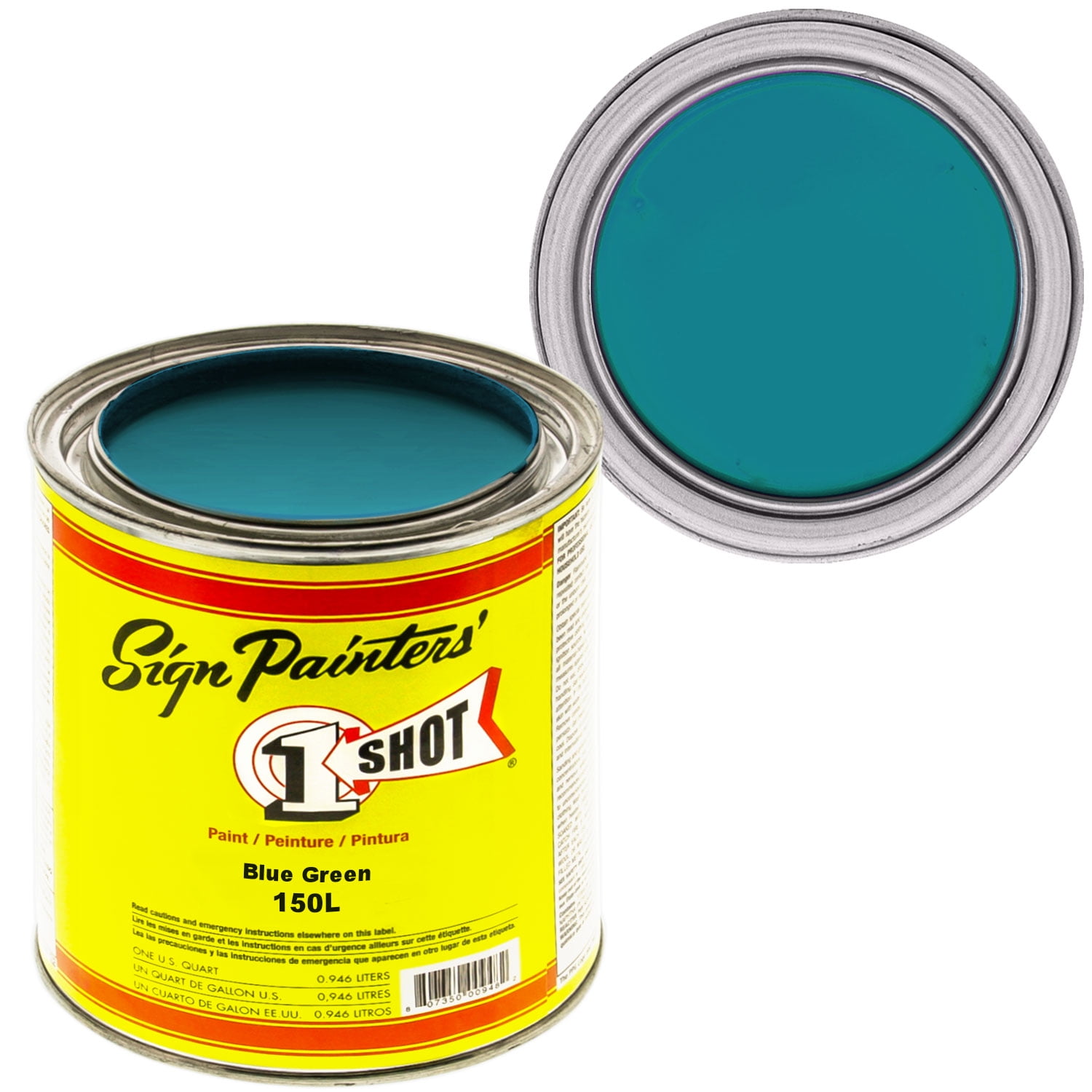 1 Quart 1 Shot Blue Green Paint Lettering Enamel Pinstriping & Graphic Art