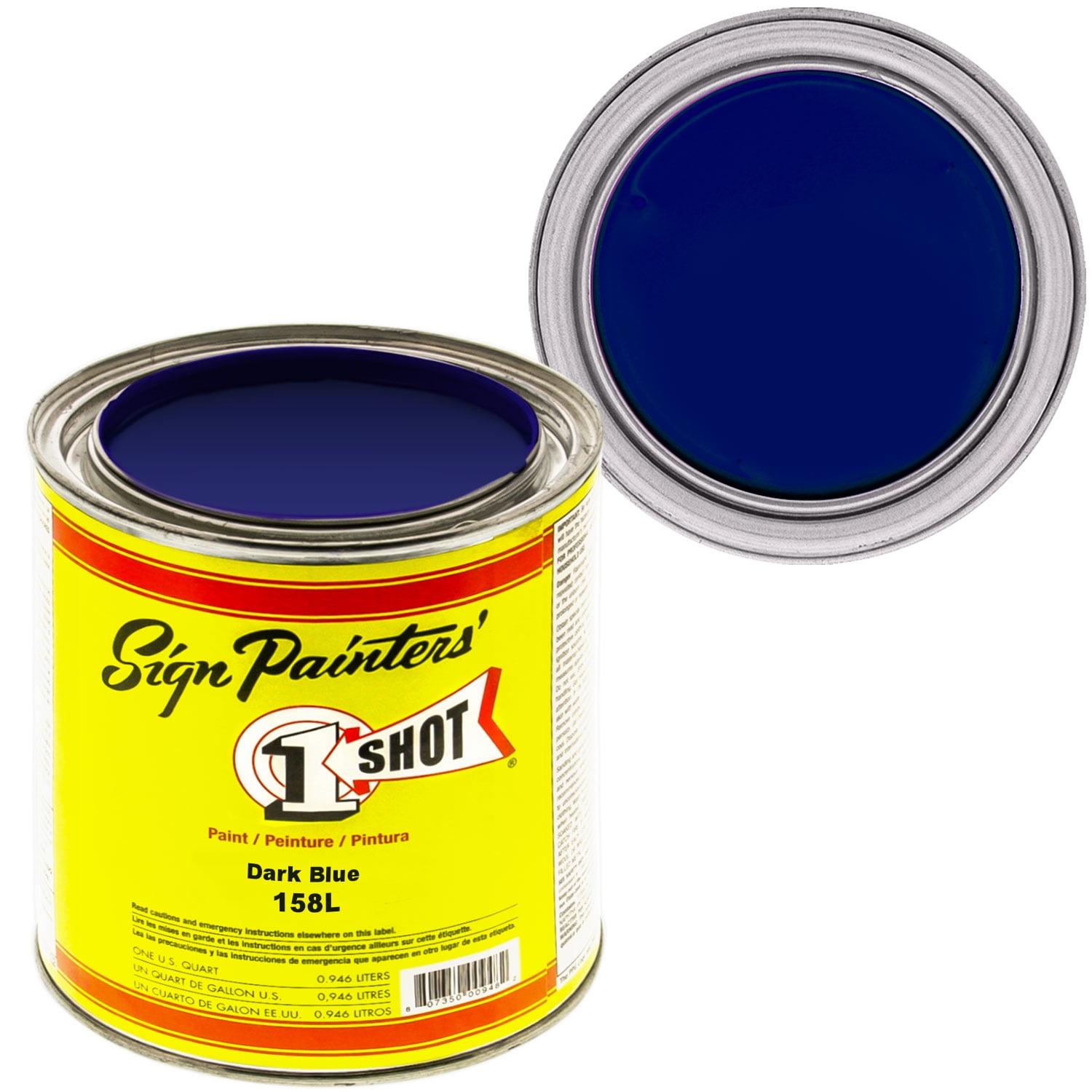 1 Quart 1 Shot DARK BLUE Paint Lettering Enamel Pinstriping & Graphic Art