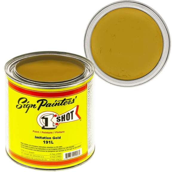 1 Quart 1 Shot IMITATION GOLD Paint Lettering Enamel Pinstriping & Graphic Art