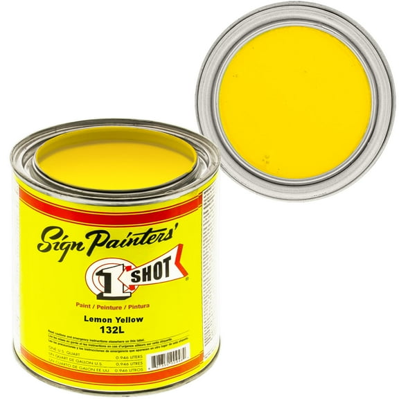 1 Shot Lettering Enamel 32oz Lemon Yellow