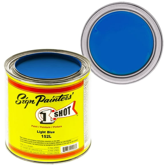 1 Quart 1 Shot Light Blue Paint Lettering Enamel Pinstriping & Graphic Art