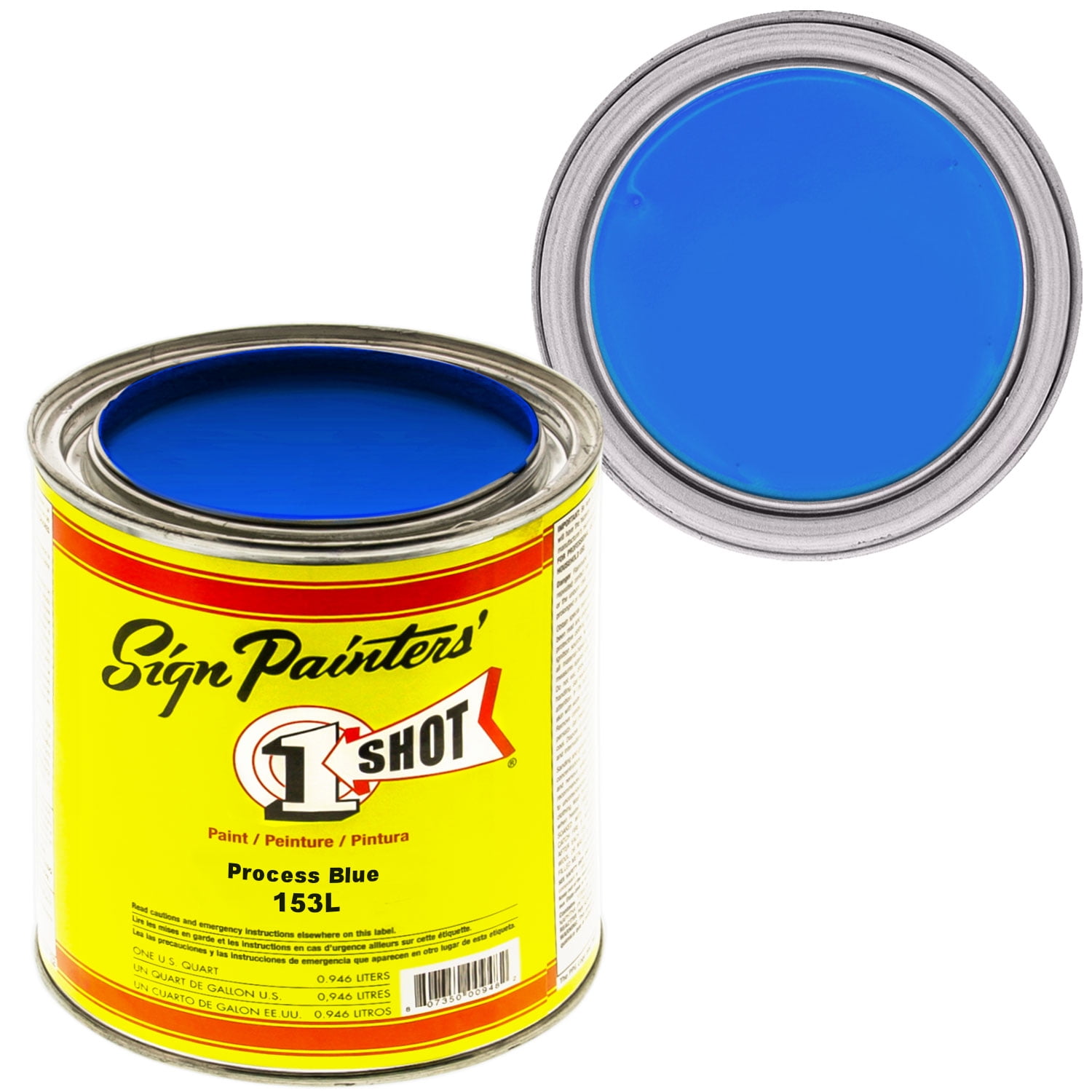 1 Quart 1 Shot PROCESS BLUE Paint Lettering Enamel Pinstriping & Graphic Art