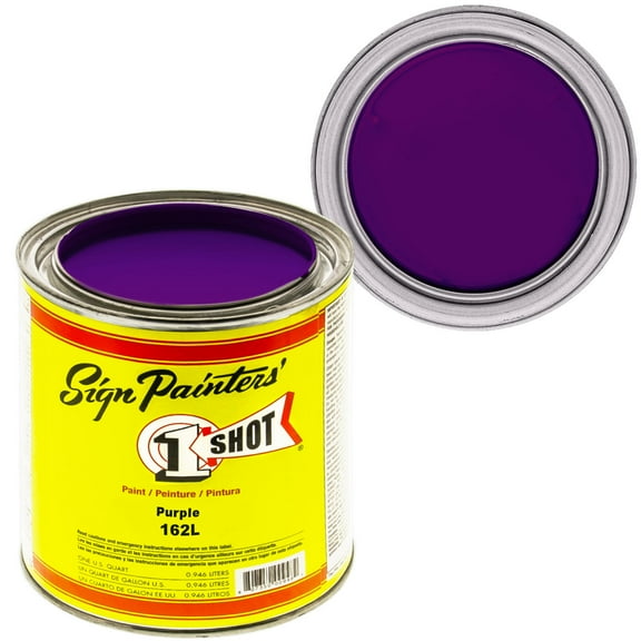 1 Quart 1 Shot PURPLE Paint Lettering Enamel Pinstriping & Graphic Art