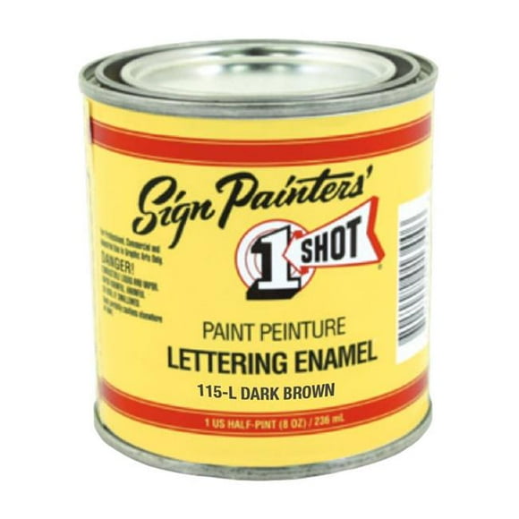 1 Shot Lettering Enamel, 4 oz., Dark Brown