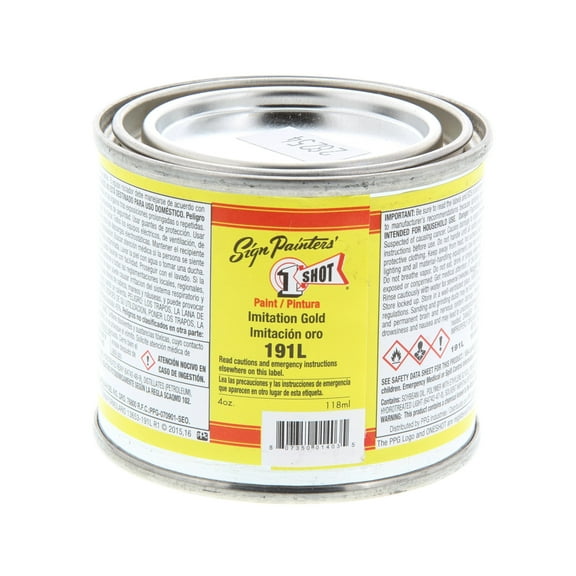 1 Shot Lettering Enamel, 4 oz., Imitation Gold