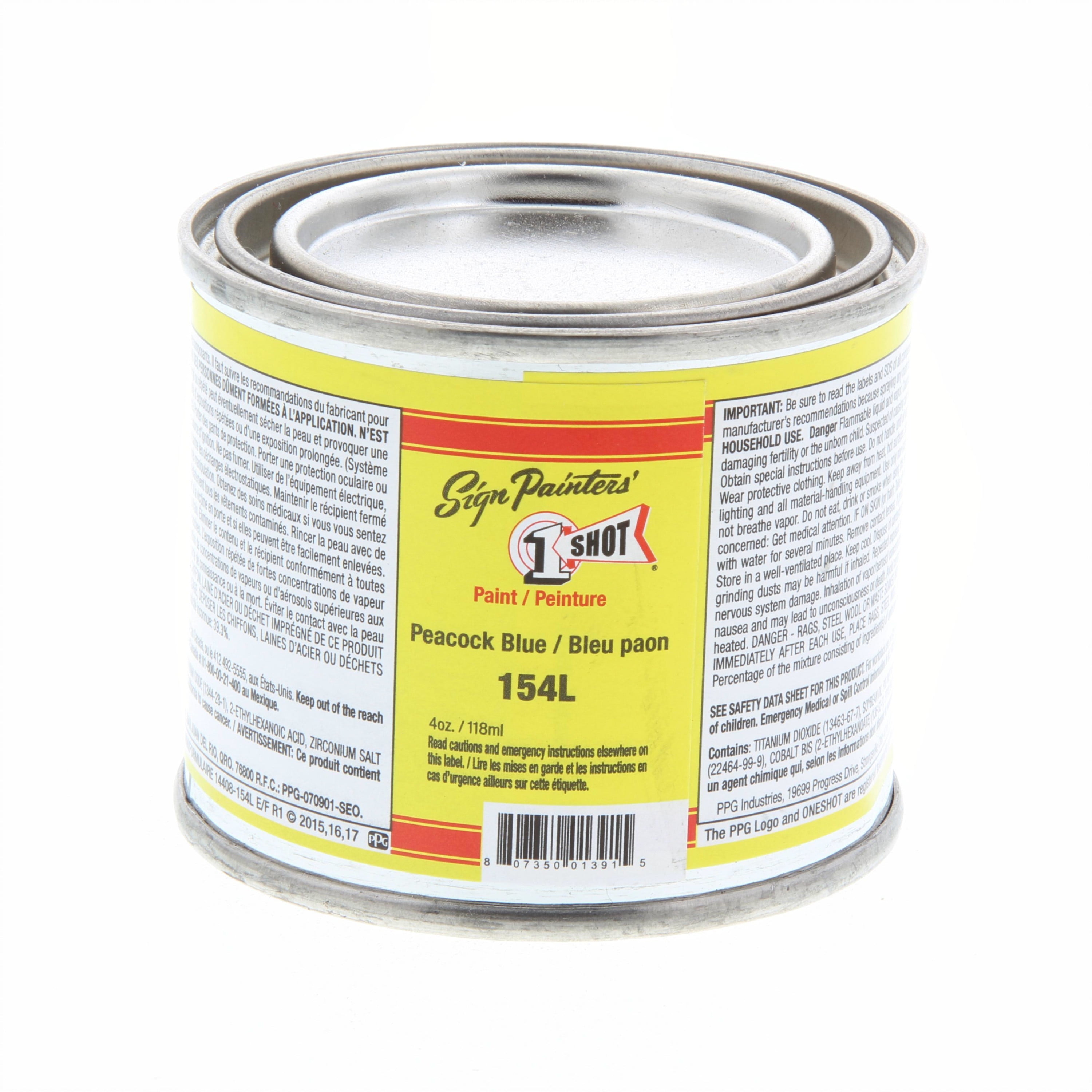 1 Shot Lettering Enamel, 4 oz., Peacock Blue