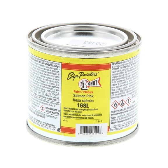 1 Shot Lettering Enamel, 4 oz., Salmon Pink