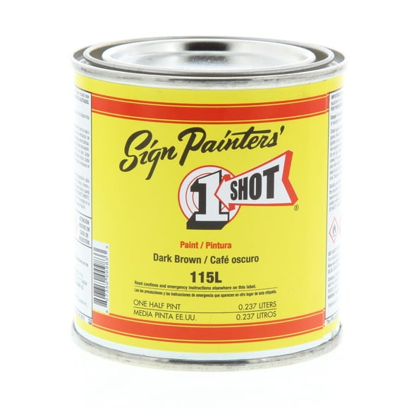 1 Shot Lettering Enamel, 8 oz., Dark Brown