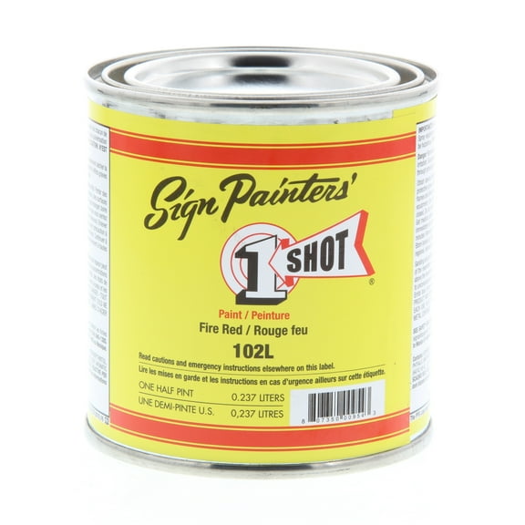 1 Shot Lettering Enamel, 8 oz., Fire Red
