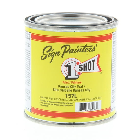 1 Shot Lettering Enamel, 8 oz., Kansas City Teal