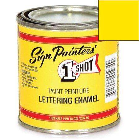 1 Shot Lettering Enamel, 8 oz., Primrose Yellow