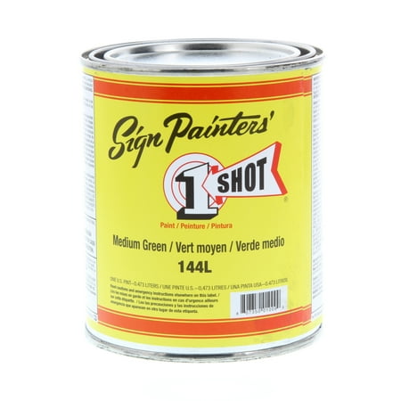 1 Shot Lettering Enamel, Pint, Medium Green