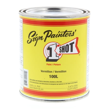 1 Shot Lettering Enamel, Pint, Vermillion