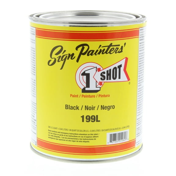 1 Shot Lettering Enamel, Quart Black