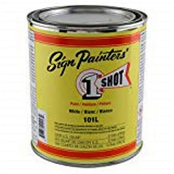1 Shot Lettering Enamel, Quart, White