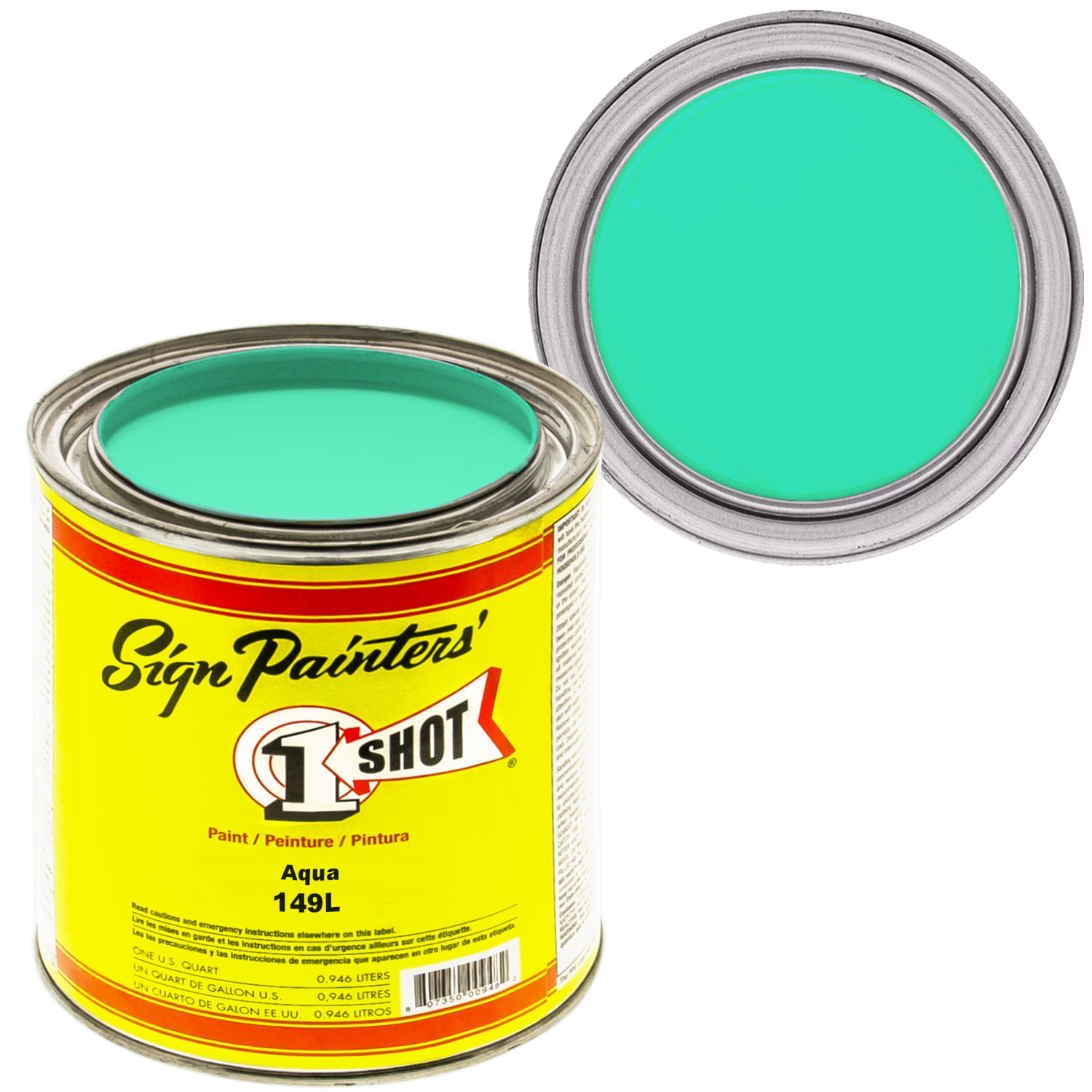 1 Quart 1 Shot Aqua Paint Lettering Enamel Pinstriping & Graphic Art