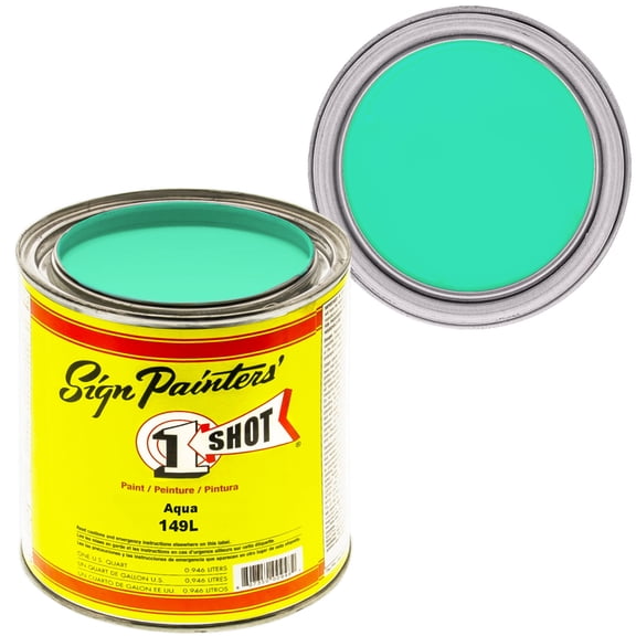 1 Quart 1 Shot Aqua Paint Lettering Enamel Pinstriping & Graphic Art