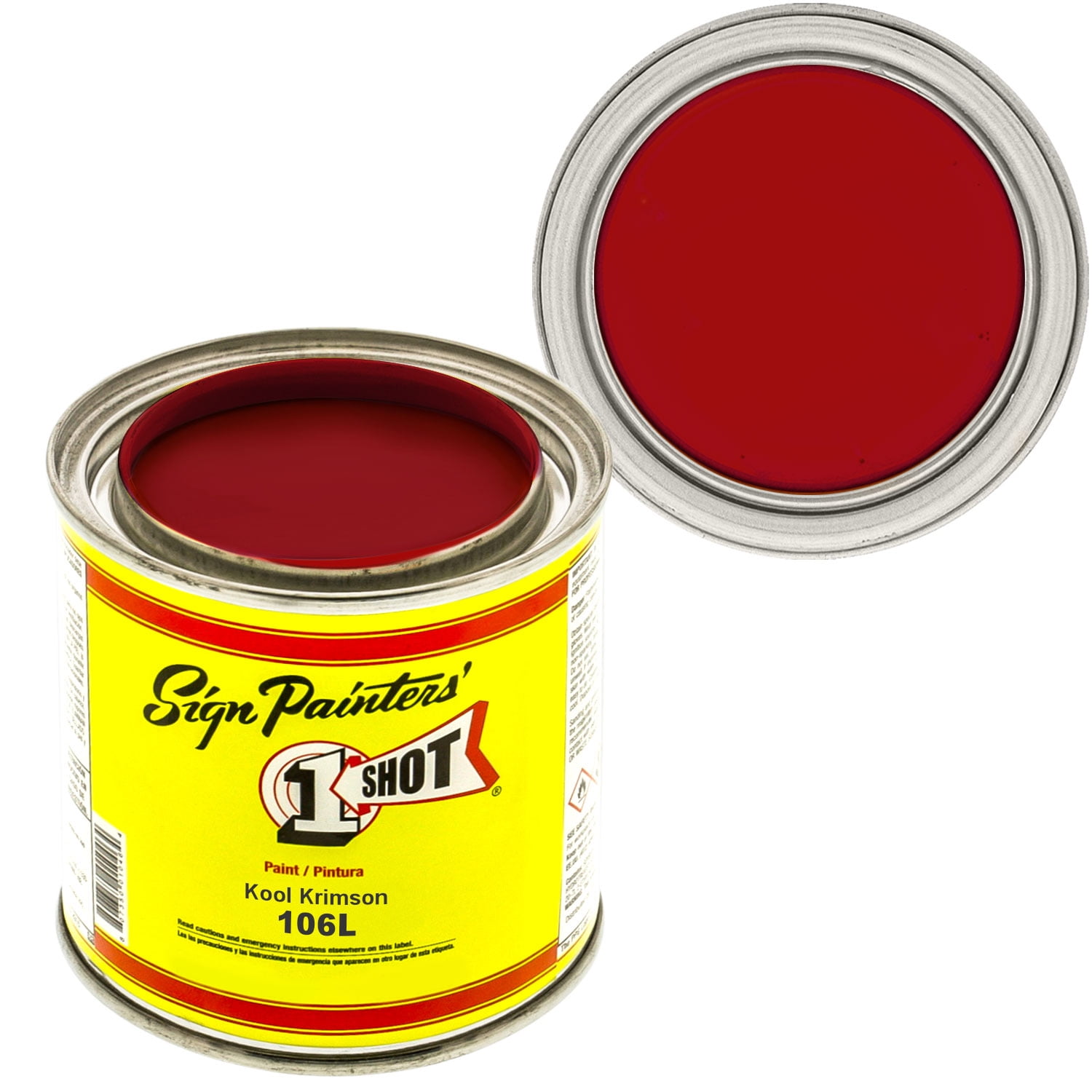 1 Shot Lettering Kool Krimson Pinstriping Lettering Enamel Paint, Quart