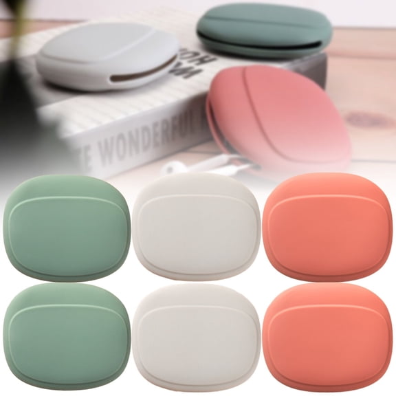 1*Silicone Wired Earphone Storage Bag 1/2 Pcs Silicone Headphone Organizer Upgraded Headphone Case Data Cable Storage Bag Small Silicone Wired Earbud Case Key Box Purse