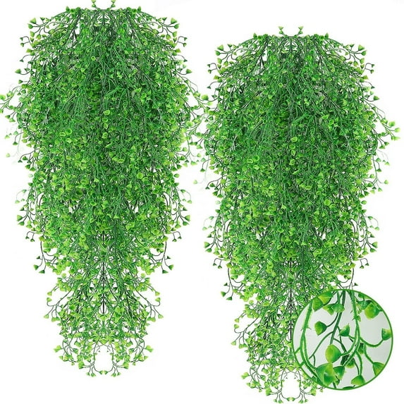 1*Simulation Branch Vine Hanging Artificial Plants Artificial Hanging Plant Faux Ferns Wall Plants Greenery Garland Room Decor Home Garden Wedding Party Indoor Outdoor Decorations