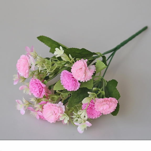 1*Simulation Flower Clearance! Fresh 5-Pronged Korean Lilac Simulation Bouquet Pink