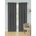 thumbnail image 1 of 1 Single Panel Solid Foam Backing Lined Room Darkening Blackout Window Curtain Panel Treatment Drape Rod Pocket Matte in Different Sizes 84", CHARCOAL R64, 1 of 3
