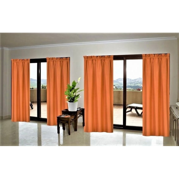 1 Single Panel Solid Foam Lined Blackout Window Curtain Panel Treatment Drape Rod Pocket Size 63" Long R64 brick