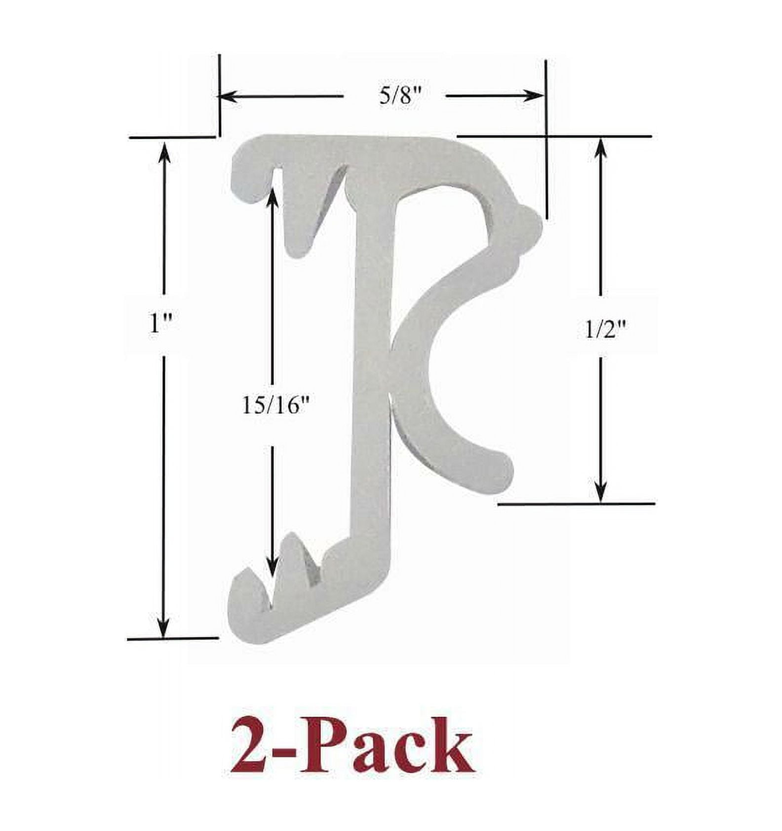 1" Single Slat WHITE VALANCE CLIPS for Horizontal Wood or Mini Blinds