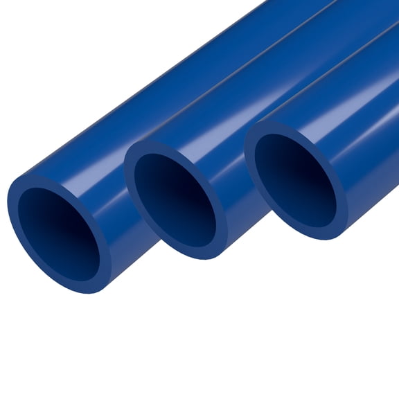 1" Size Furniture Grade PVC Pipe, 40", Blue (3-Pack)