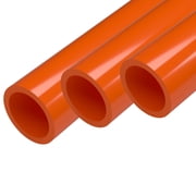 1" Size Furniture Grade PVC Pipe, 40", Orange 3-Pack