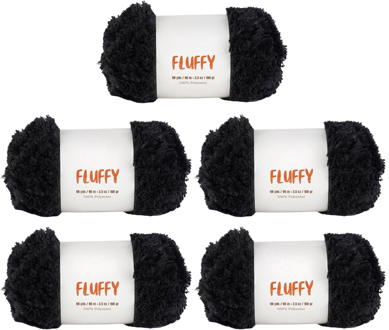 1 Skein/ 3 Skeins/ 5 Skeins Fluffy Bulky Yarn - Super Soft Chunky Fuzzy Blanket Weight # 5 Yarn for Knitting Crocheting Crafting 3.5 oz (100 g) 98 Yds (90 m)