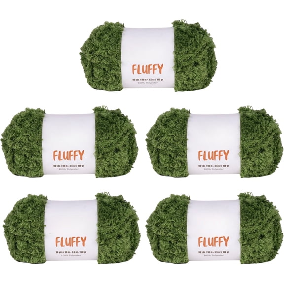 1 Skein/ 3 Skeins/ 5 Skeins Fluffy Bulky Yarn - Super Soft Chunky Fuzzy Blanket Weight # 5 Yarn for Knitting Crocheting Crafting 3.5 oz (100 g) 98 Yds (90 m)