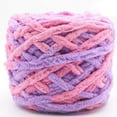 thumbnail image 1 of 1 Skein Chenille Yarn,Colorful Chunky Chenille Yarn,Arm Knit Yarn,Snuggly Chenille Yarn for DIY Throw Blanket Cat Cave, 100g/Skein, 43.74 Yards Per Roll, 1 of 6