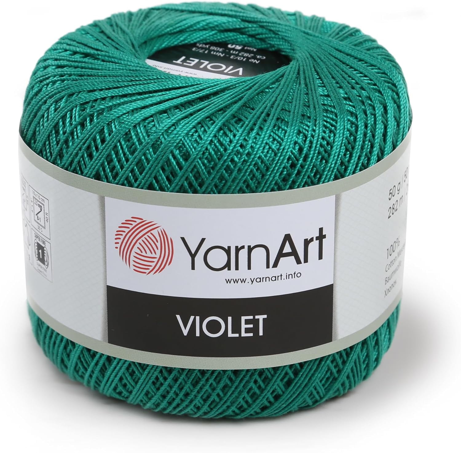1 Skein YarnArt Violet,100 Mercerized Cotton Yarn Threads Crochet Lace