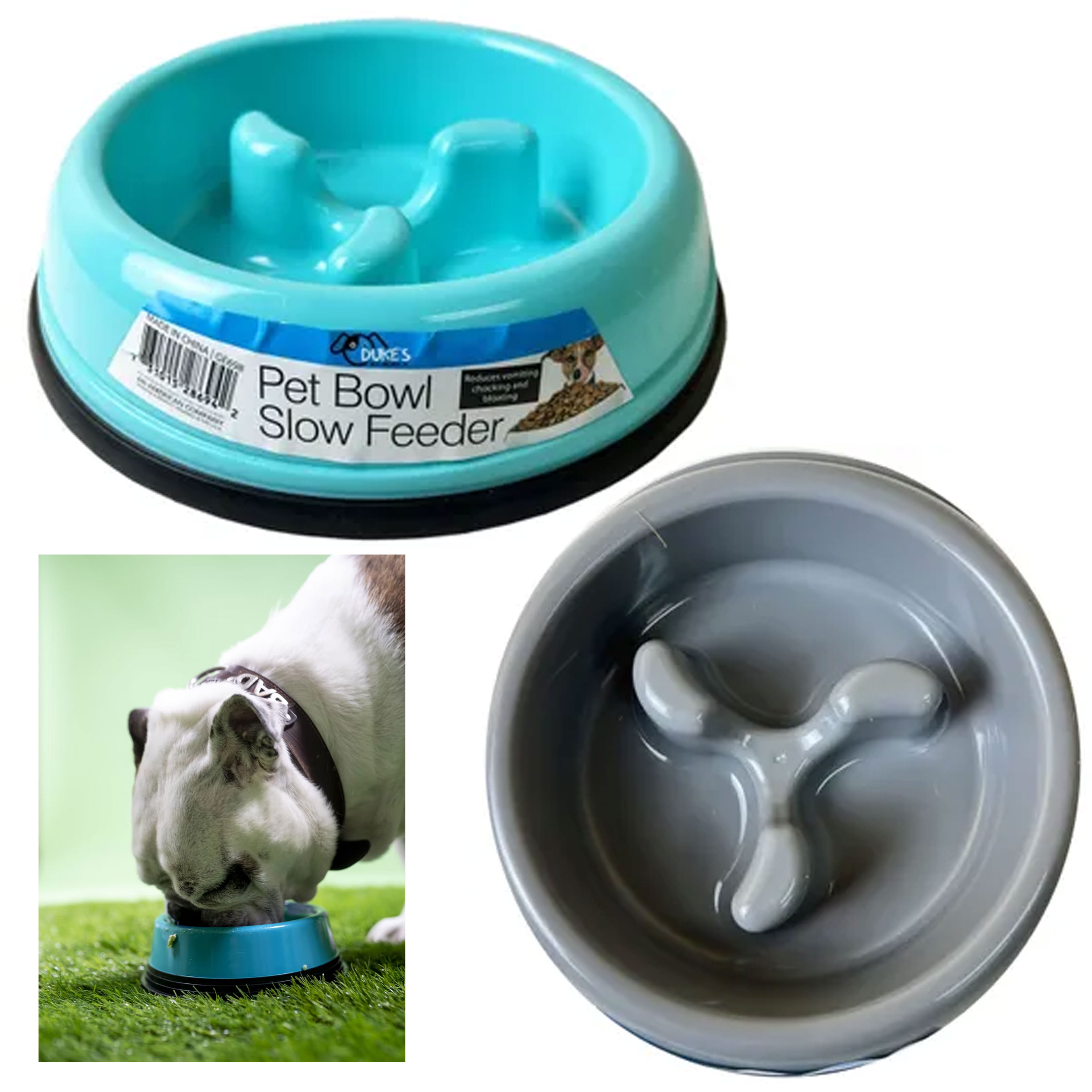 JMIPET Personalized Slow Feeder Dog Bowls Dog Slow Feeder Bowl Dog Cat  Water Bowls Dog Food Bowl Custom Pet Name Slow Feeder Antislip Dog Bowls  for