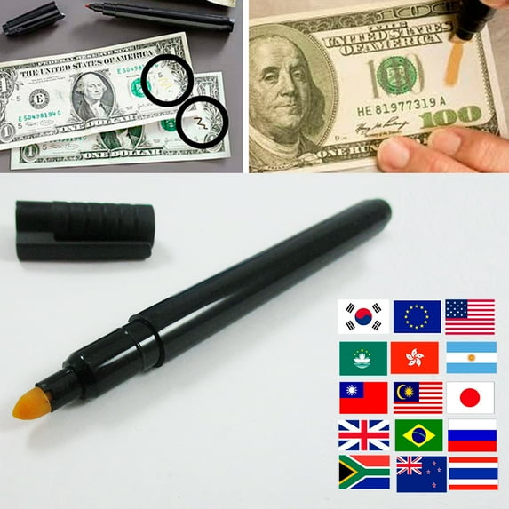 1 Smart Money Counterfeit Bill Checker Fake Money World Wide Detector Tester Pen