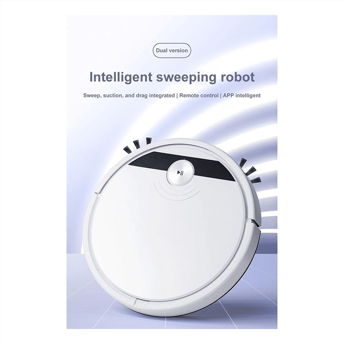 1 * Smart Robot Vacuum Cleaner 1 * Charging cable 1 * remote control-Black