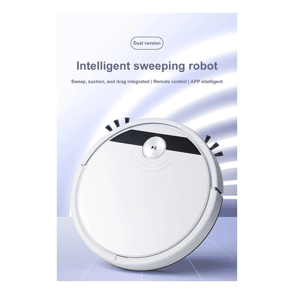 1 * Smart Robot Vacuum Cleaner 1 * Charging cable 1 * remote control-White
