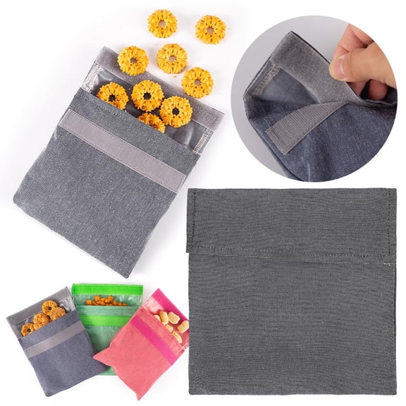 1*Snack Bag Reusable Sandwich Snack Bag Waterproof Tpu Inner Fruit Bag Snack Bag Lunch Bag Home Textile Storage