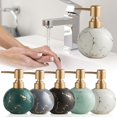 thumbnail image 1 of 1 Soap Dispenser Ceramic Decorative Hand Soap Dispenser Round Lotion Bottle Bathroom Refillable Liquid Soap Dispenser With Pump for Kitchen Countertop Shower Bathroom Ac Grey, 1 of 8