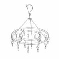 thumbnail image 1 of 1 Sock Drying Clip Clothes Hanger 20 Clips Stainless Steel Fasteners Clothes Drying Rack Hanger, 1 of 2