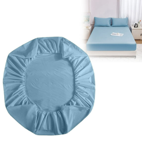 1 Solid Color Waterproof Fitted Sheet Mattress Protector Solid Color Mattress Protector Breathable Bed Mattress Cover with Soft Brushed Fabric & Tpu Membrane