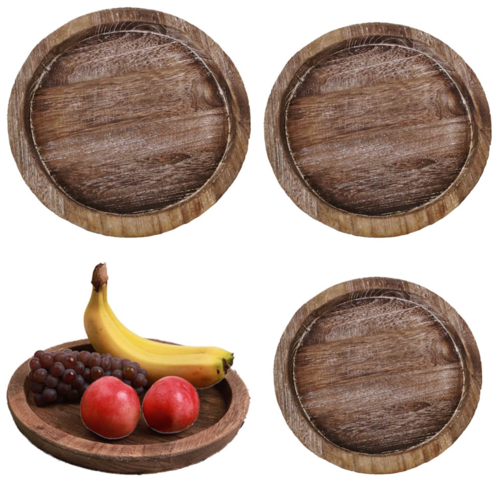 1*Solid Wood Round Pallet Big Sale! Rustic Wooden Tray Candle Holder